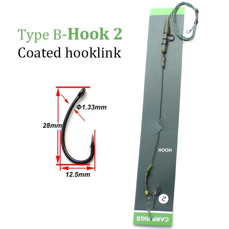 Karpfenangeln-Haar-Rigs, fertige Haken-Link-Boiles, gebundener Haken, Größe 2#4#6#8, Angelausrüstung, Zubehör, Pesca