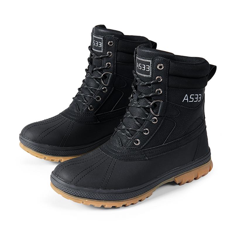TUINANLE Hochwertige Stiefel für Herren, super warme Herrenstiefel, Outdoor-Männer-Wanderstiefel, Arbeitsschuhe, Größe 39–47 39 schwarz