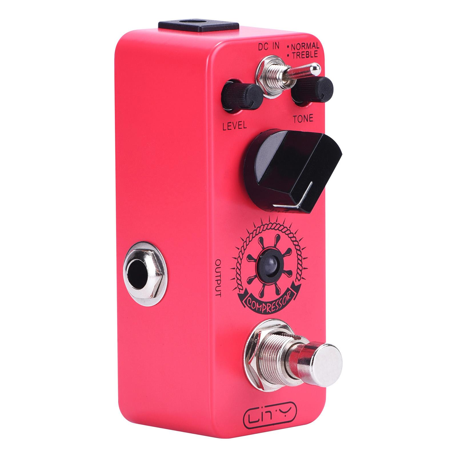 Lity Kompressor Gitarrenpedal Mini Kompressor Effektpedal Ultimate Comp 2 Modi Kompressionseffekt rot
