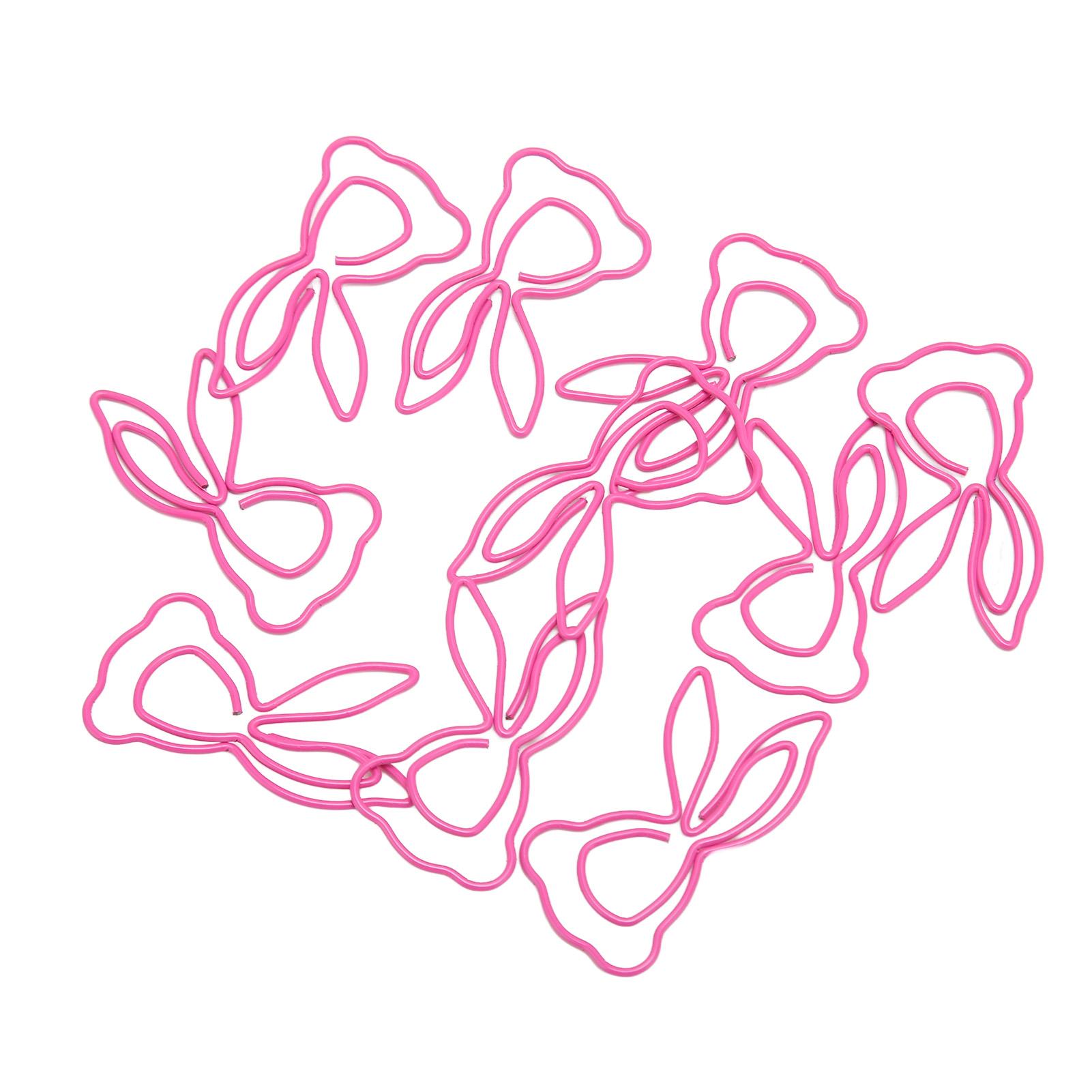 100 Stück Kinder Büroklammern Hasenstil Starkes Metall Exquisite Farbe Weit verbreitet Niedliche Büroklammern für