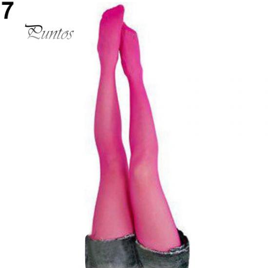 Frauen Sexy Mode Candy Farbe Sheer Samt Strumpfhosen Strümpfe Lange Strumpfhosen heißes rosa