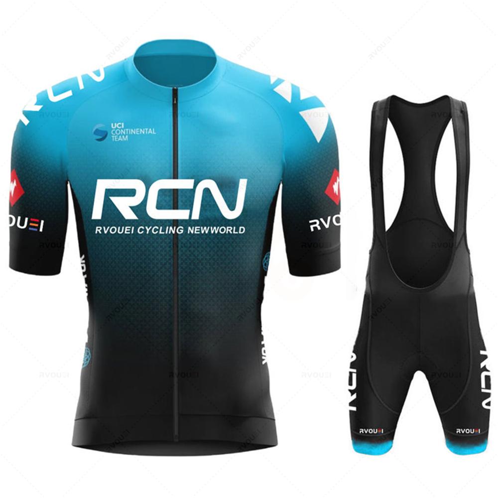 Rcn Fluoreszierendes Grün Radfahren Sets Mountainbike Uniform Sommer Herren Radfahren Jersey Set Rennrad Trikots MTB Fahrrad Tragen XXXXL