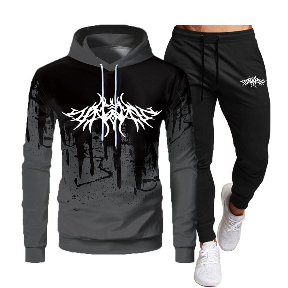2024 Herren Hoodie Anzug Männer Sportbekleidung Trainingsanzüge Herbst Winter Männer Zweiteilige Sets Übergroße Kapuzen Streetwear Outfits XXXL
