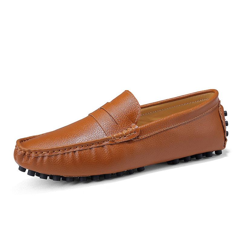 Rindsleder männer casual leder schuhe weiche leder weiche sohlen männer fahren schuhe Loafer schuhe 39 braun
