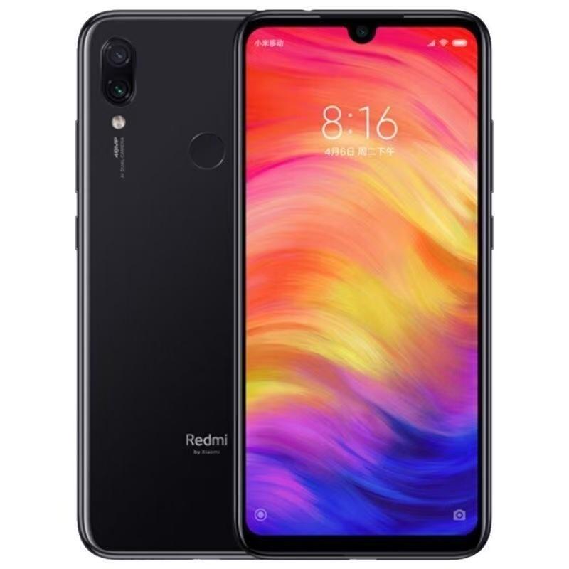 Original Xiaomi Redmi Note 7 4G 64G/6G 64G Snapdragon 660AIE Android 4000mAh Mobiltelefon 48.0MP+5.0MP Rückkamera 4G Mobiltelefon 6GB 64GB schwarz