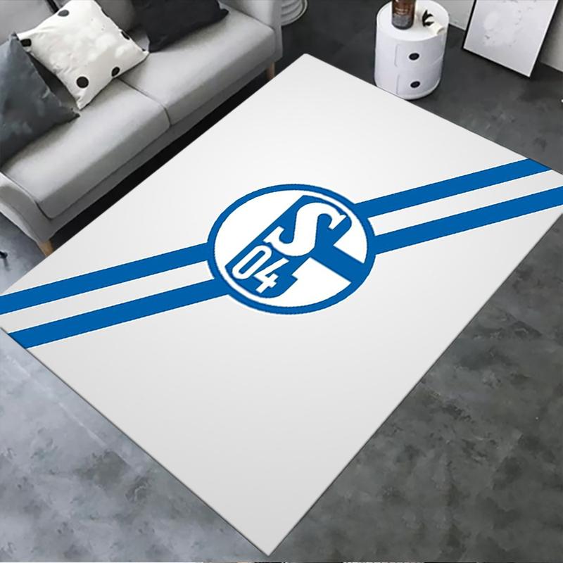 2025 Neuer FC Schalke 04 Teppich für Wohnzimmer Schlafzimmer Zuhause Sofadekoration, Kinder spielen Rutschfeste Fußmatte50 100x150cm( 39x59in)