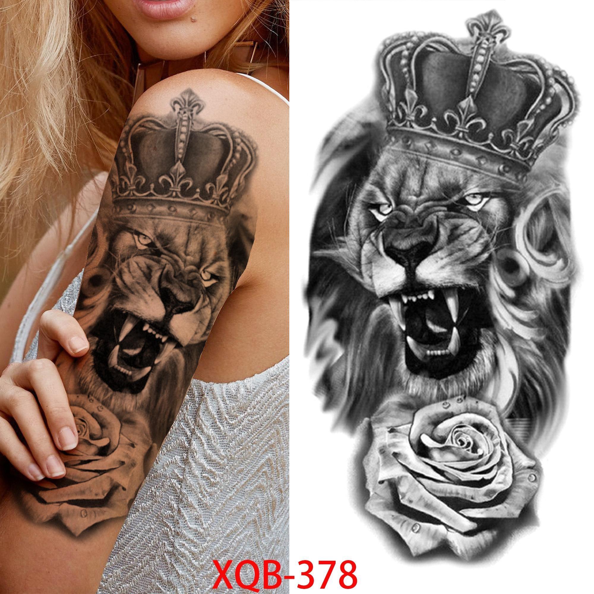 1 Stück Fake Flower Temporäre Tattoo Aufkleber Körper Arm Art Tattoo Wasserdicht Rose Blume Temporäre Tattoo Fake Tatu Aufkleber für Frauen Mädchen XQB-378