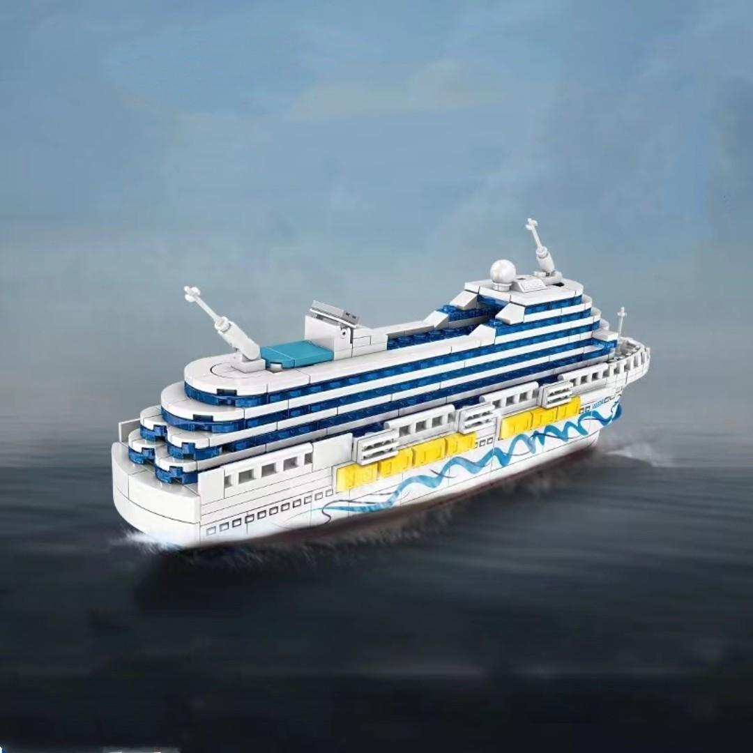 Luxus-Kreuzfahrt-Bausteine, Stadtreise, Ozeandampfer, DIY-Modellbausteine, Kinderspielzeug, Weihnachtsgeschenk, KEINE BOX