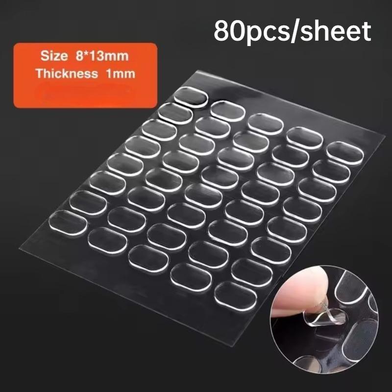 200 Stück Transparente doppelseitige Klebepads - Nicht abfärbend, rutschfester Klebstoff für DIY-Projekte & Modellauto-Dekoration Double 13*8mm-80pcs