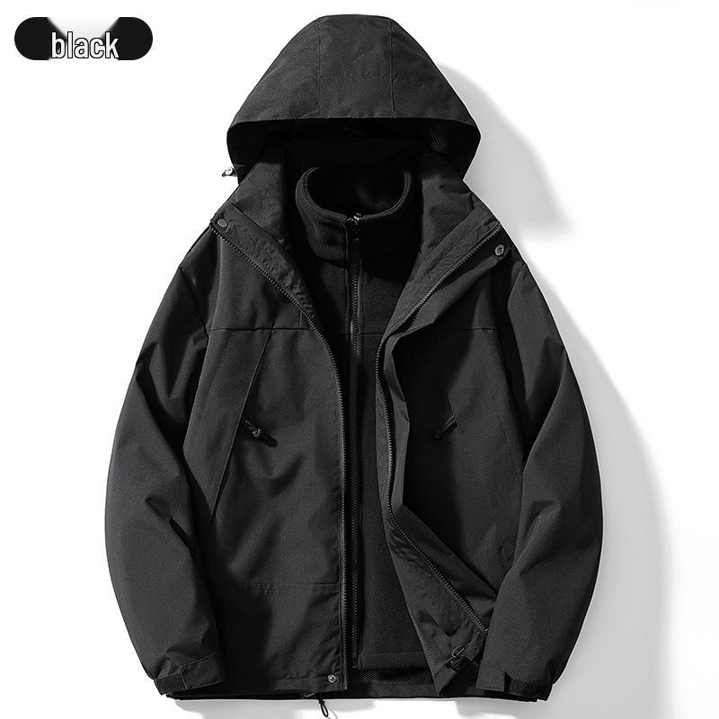 Winddichtes Wasserabweisendes 3-in-1 Herbst-/Winter-Jacken-Set für Herren & Damen 3XL