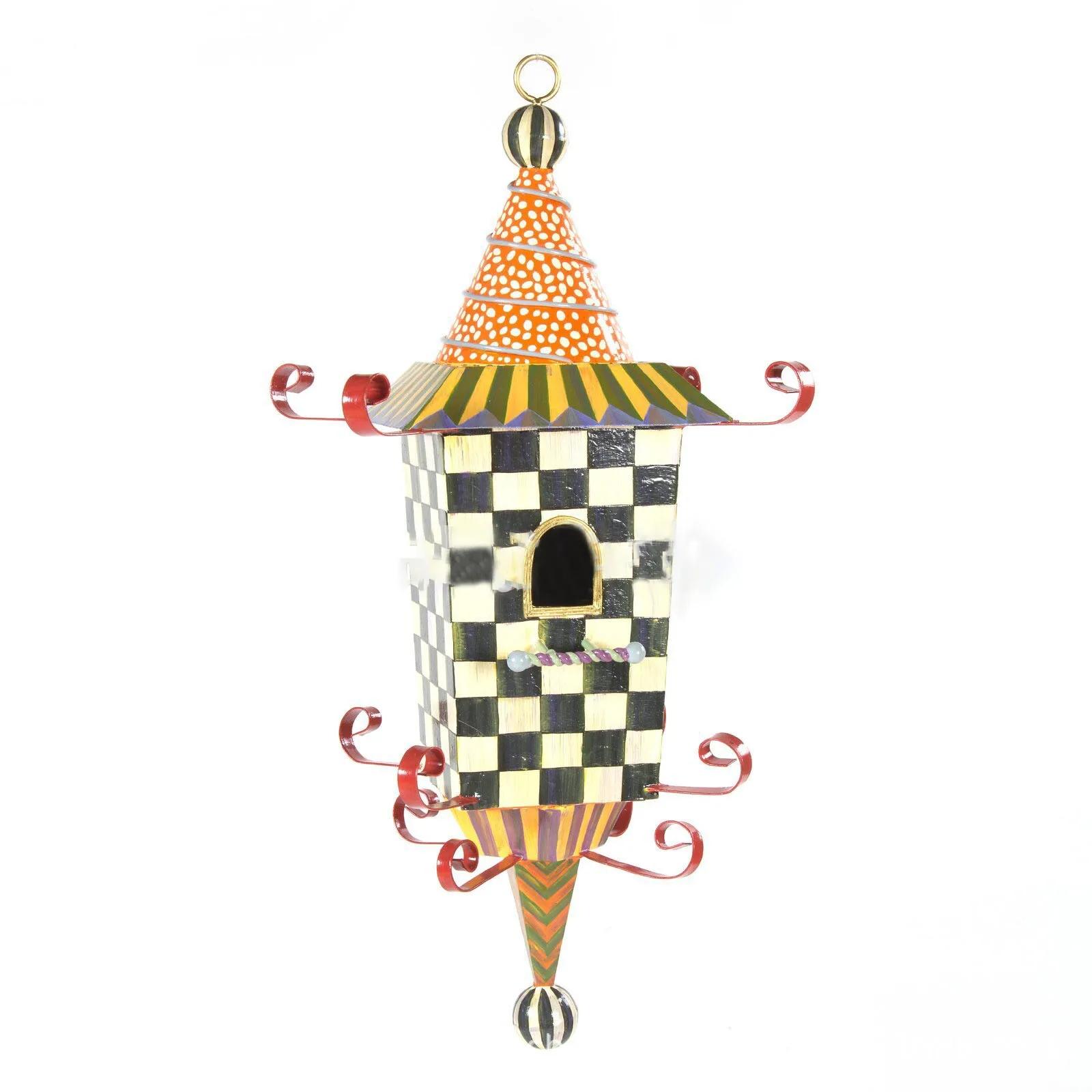 Vogelhäuschen-Anhänger, Vogelhäuschen zum Aufhängen im Freien, eichhörnchensicher, für Wildvögel, Vogelhaus-Dekoration, Garten- und Hoffütterungsdekoration style 6