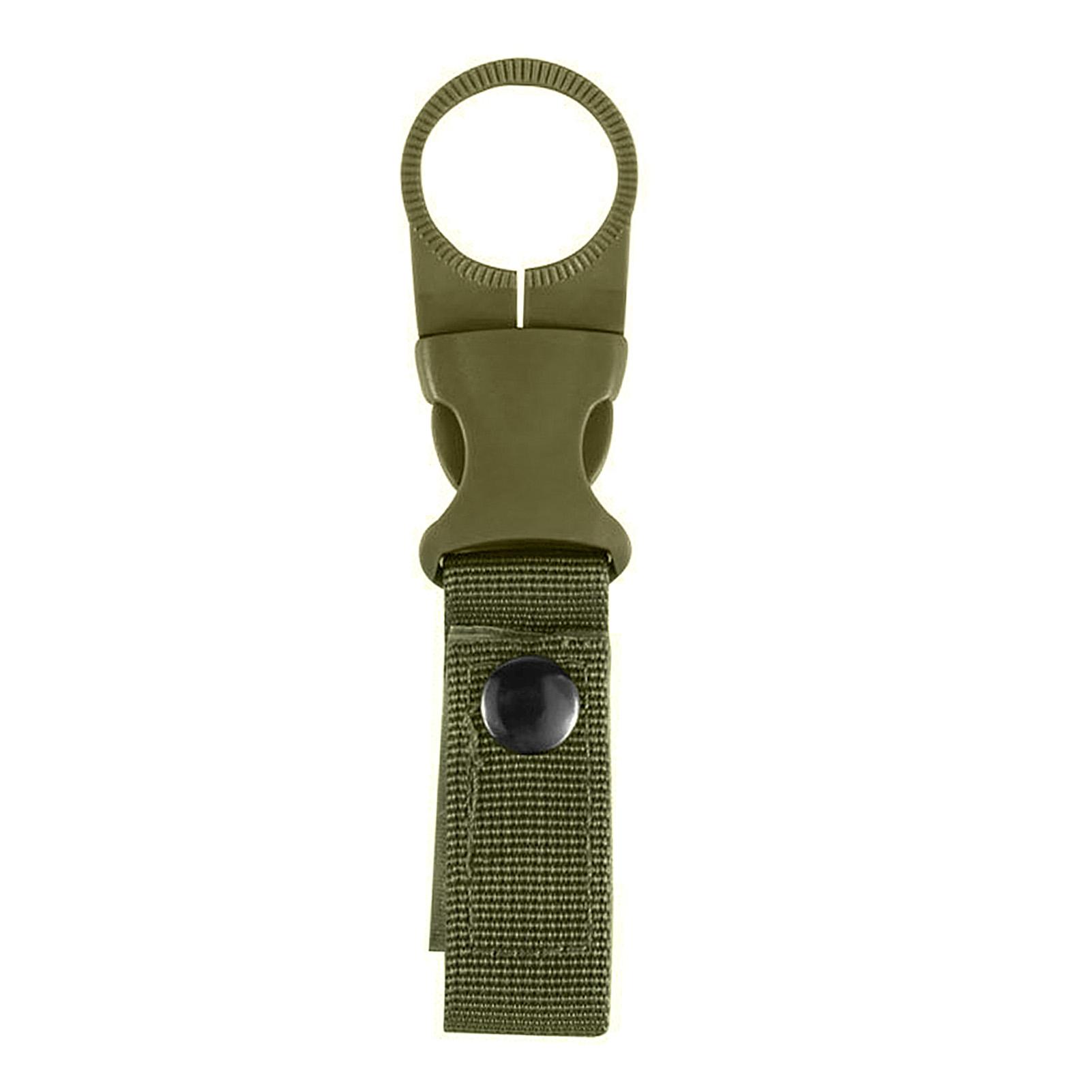 Outdoor-Nylon-Wasserflaschen-Clip, multifunktionaler Wasserflaschen-Ringhalter für Camping, Wandern armee grüne