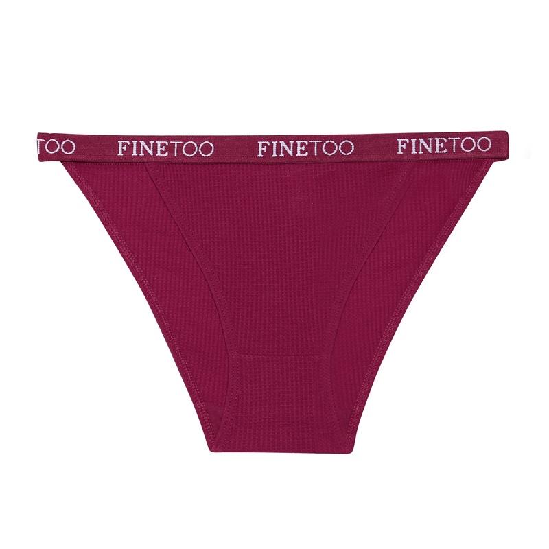 FINETOO Slips Einfarbig Dessous Für Damen Bequeme Slips S-XL S wein rot