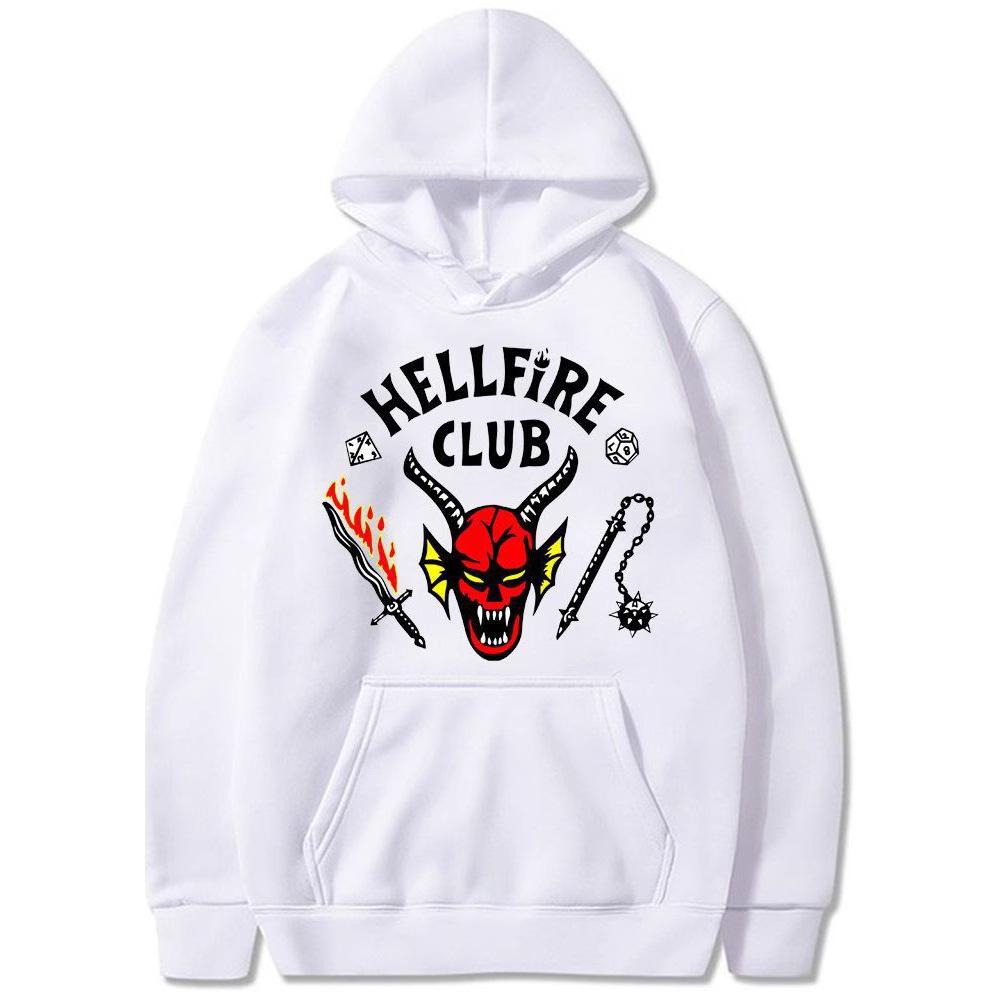 Neue Peripheriegeräte Stranger Things S4 Modische Lässige Vielseitige Hochwertige Weiche Bequeme Herren Damen Personalisierte Hoodies M weiß
