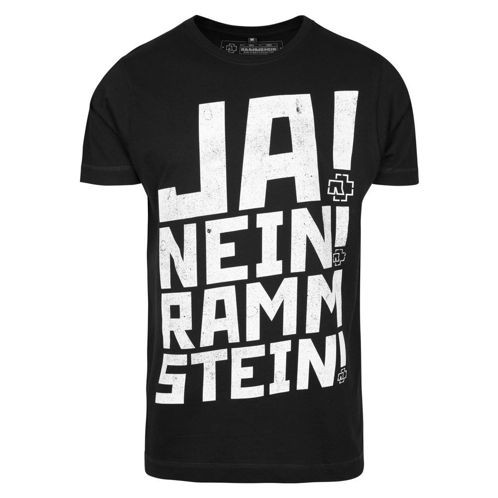 Rammstein Ramm Yes No Tea Black Rock Band Unisex T-Shirt L