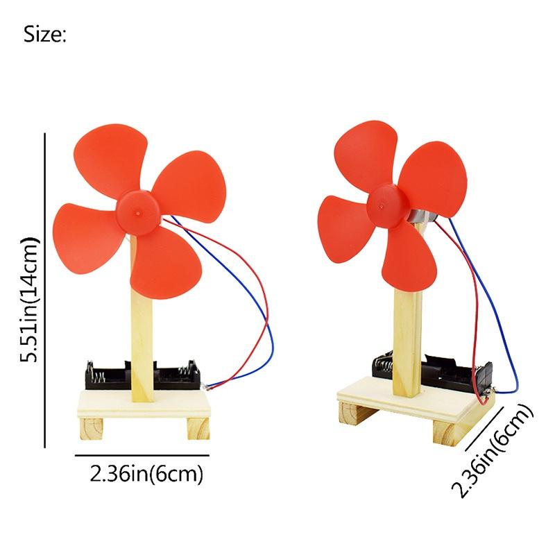 DIY Elektrische Ventilator Spielzeuge für Kinder Jugendliche Physik Experiment Wissenschaftsspielzeug Handgefertigte Zusammenbaumodellbausätze für Schulbedarf