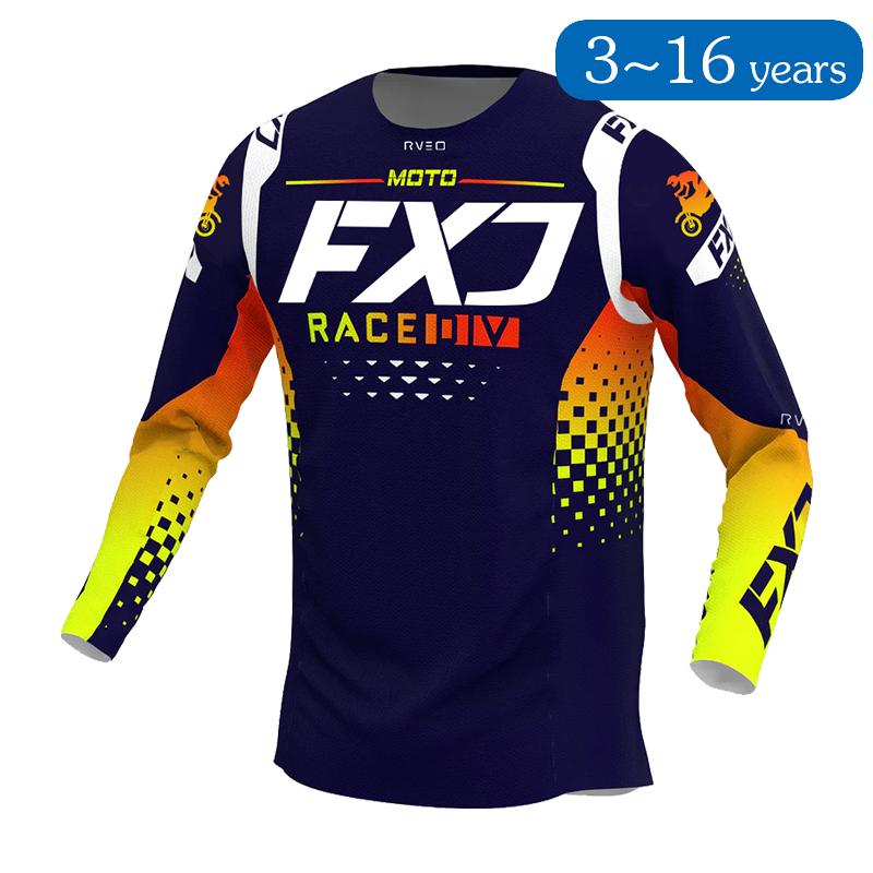 Kind Motocross Jersey Racing Offroad Fahrrad MX Enduro MOTO Motorrad Junge Mädchen Kind 5 6 7 8 9 10 11 12 13 14 15 16 S-Jersey-kid