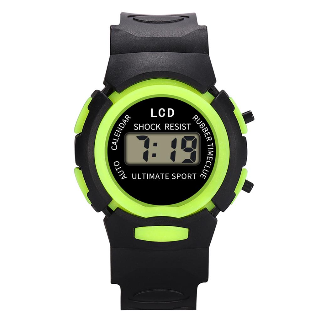 (Beamer)Kinder Mädchen Analog Digital Sport LED Elektronische Wasserdichte Armbanduhr Neu One Size schwarz