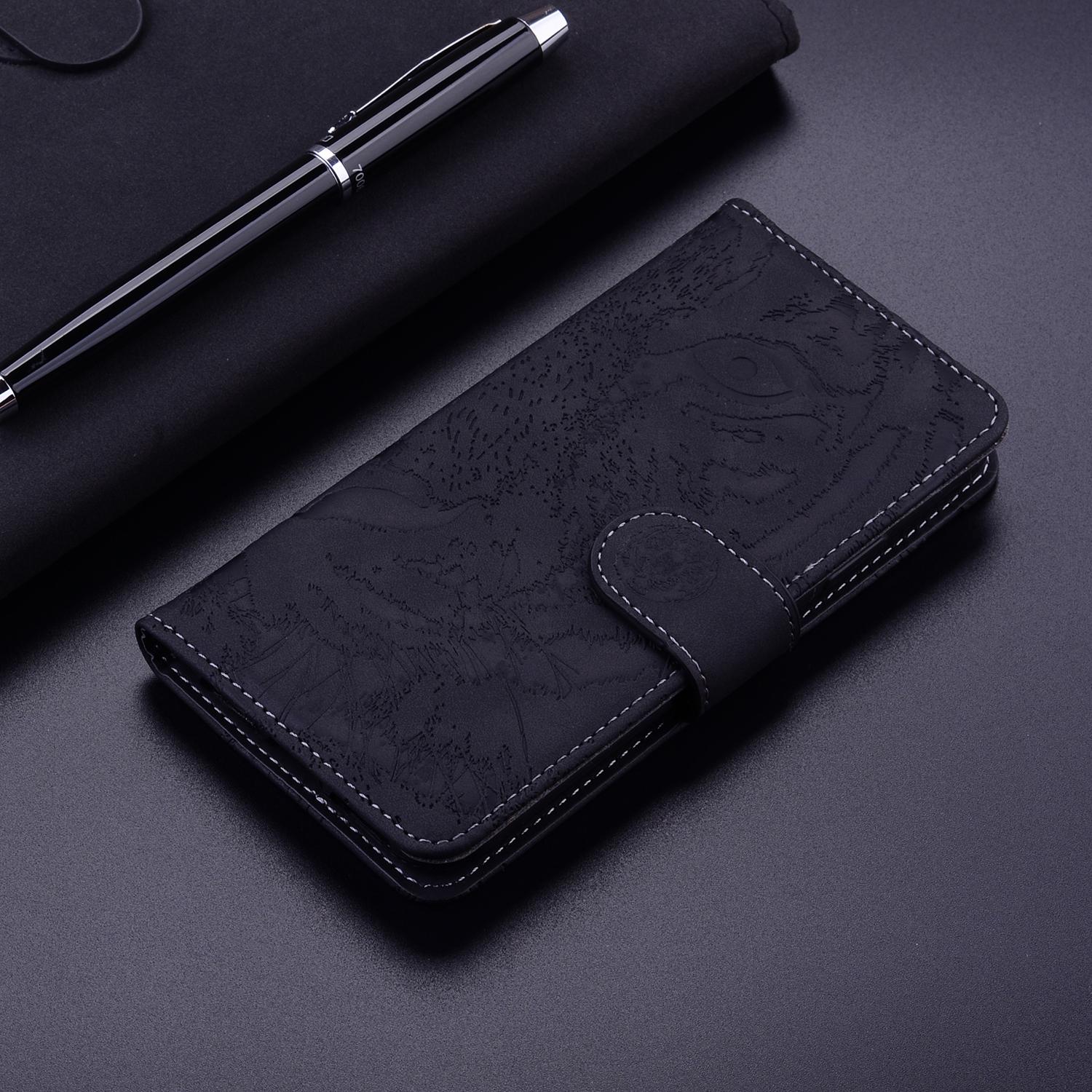 Lederhülle mit Tigerprägung für Samsung Galaxy S25Plus S24 S23 Ultra, Ständer, Brieftasche, Kartenfächer, Buchhülle, Holster für Galaxy A16 A06 A55 M35 M55 Samsung Galaxy S25 Ultra