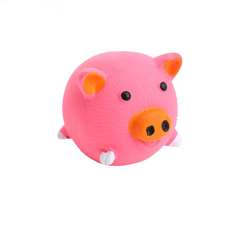Haustier Hund Quietschspielzeug Langlebiges Hundekauspielzeug Schweine Kühe Hühner Robustes Quietschendes Hundezahnschleifspielzeug Haustier Latex Spielzeug zur Zahnreinigung