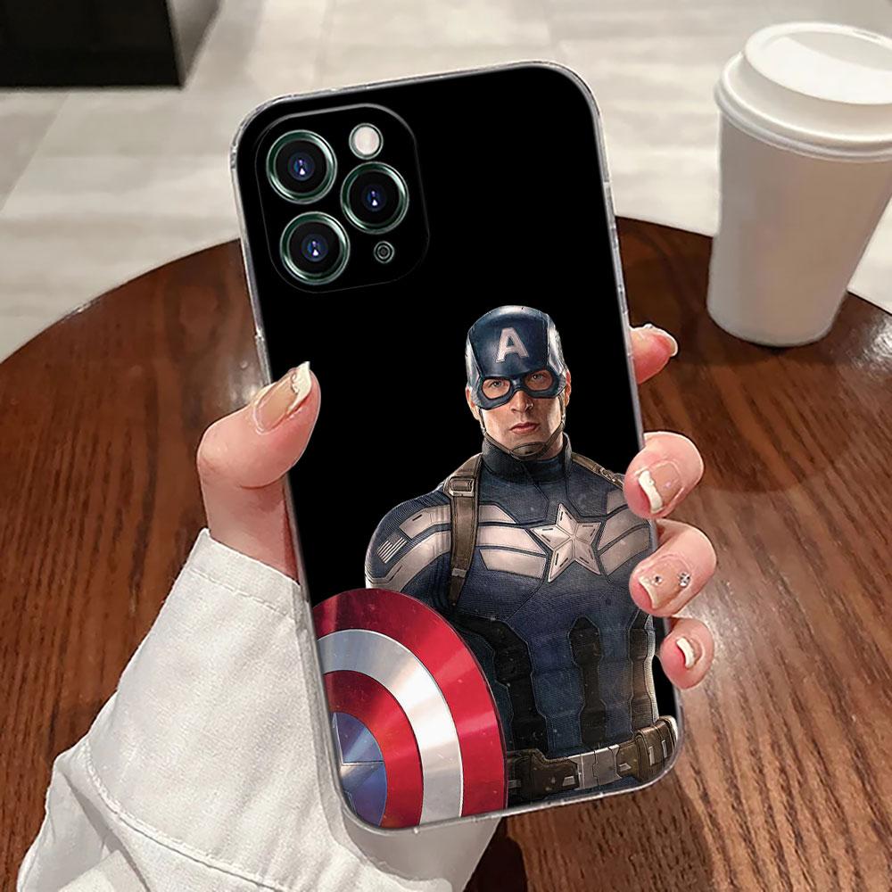 Marvel Captain America Schild Transparente Handyhülle Für iPhone 17 Pro Max 17E 11 12 13 14 15 16 Pro Max Plus 17 Air 16E 7 Hülle iPhone 11 Pro Max