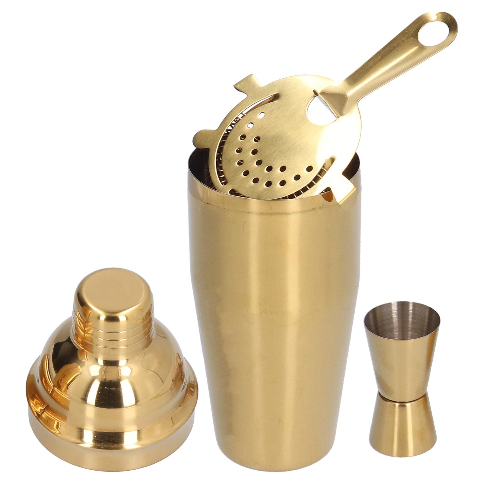 Cocktail Set Modisches 750ml Edelstahl Barzubehör Werkzeugset mit Sieb Messbecher Shaker