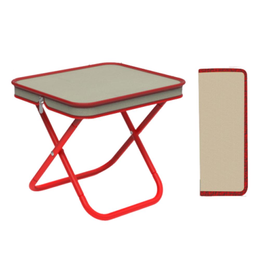 Tragbarer Klappstuhl Verschleißfester Angelhocker Kompakter Federmäppchen Hocker Reiten Khaki&Red-L