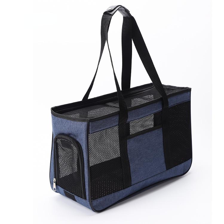 Katzentragetasche, atmungsaktive Transporttasche für Haustiere, tragbare Welpen-Einzelschultertasche, Reisetragetasche für Katzen, Hunde und Haustiere, Handtasche M 45X18X29cm black