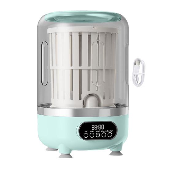 3L Akku-Mini-Waschmaschine 3-in-1 Tragbarer Wäschebottich mit Ablaufschlauch grün