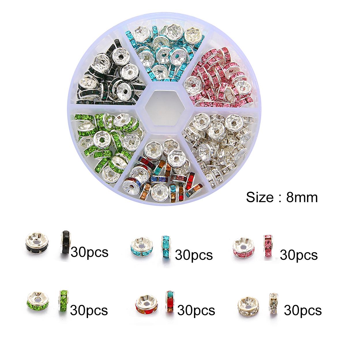 180/400 Stück Kupfer Rund Kreis Ring Filigran Charm DIY Zubehör Zubehör Zubehör für Schmuckherstellung white