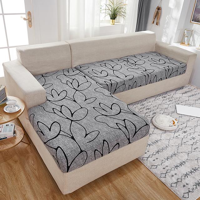 Sofa Sitzkissenbezug Entworfen für Wohnzimmer Dehnbar Bedruckter Sofabezug L-Form Ecksofa Bezüge Sets Funda Sofa Möbel Elastisches Sofa Back Cushion Cover