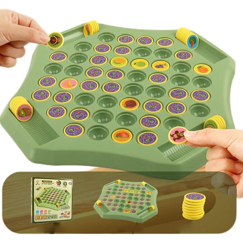 Kinderschach zum Umklappen Familienspiel Intelligentes interaktives Tischspiel für Eltern und Kinder Konzentration Gedächtnistraining Schach-Puzzlespielzeug