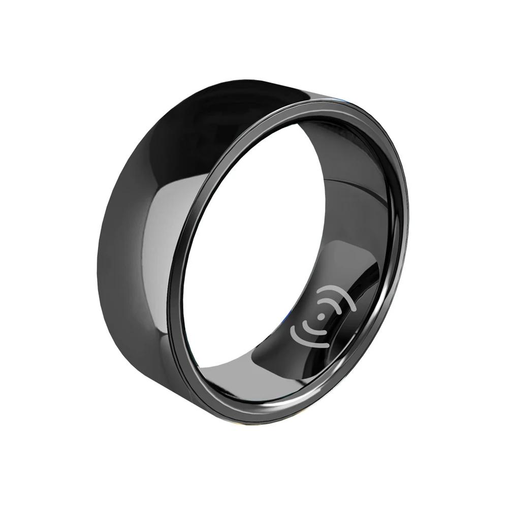 Smart Ring Herzfrequenz Blutsauerstoff Blutdruck Temperatur Schlaf Kalorien Gesundheit Mehrsprachig Fitness Tracker Ringe Für Männer Frauen 17 schwarz