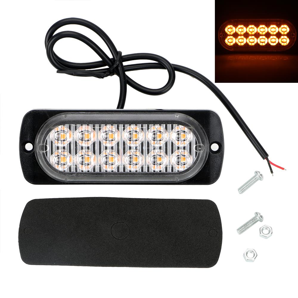 Auto Lichter Montage Auto Lkw Notfall Seite Lampe 12 LED 18 W Auto-styling Signal Lampe LED Warnlicht gelb