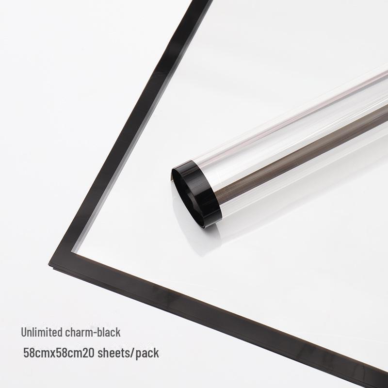 Tanabata Transparentes Zellophan: Wasserdichtes OPP-Geschenkpapier mit farbigen Rändern für Blumenarrangements