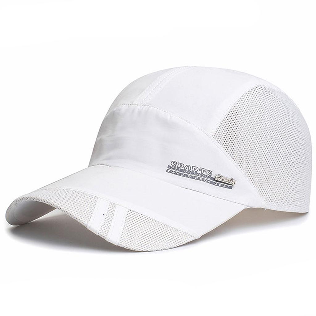 Mode Sommer Outdoor Baseball Hut für Männer Frauen Lauf Visor Cap Neue Angeln Cool Quick Dry Mesh Cap weiß