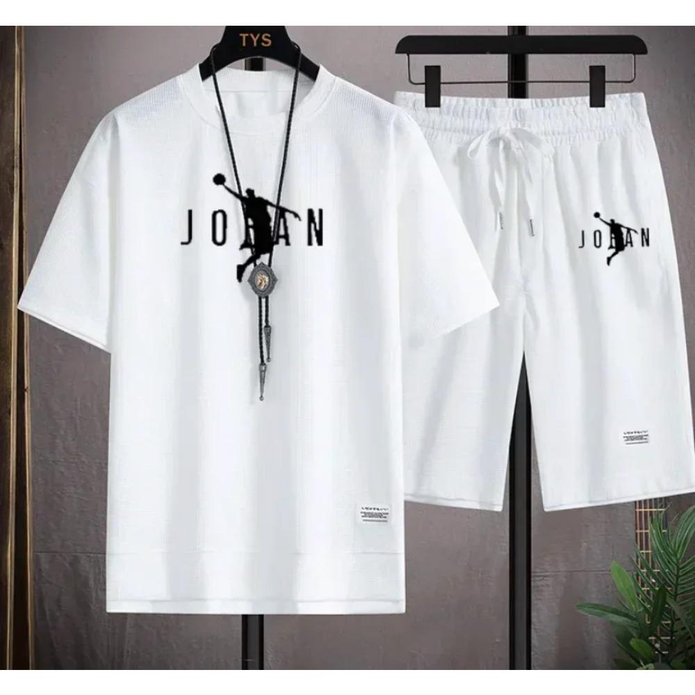Sommer Herren Anzug Marke T-Shirt Kleidung Designer Kleidung Mode T-Shirt Sakko Shorts 2-teiliges Set 6XL white