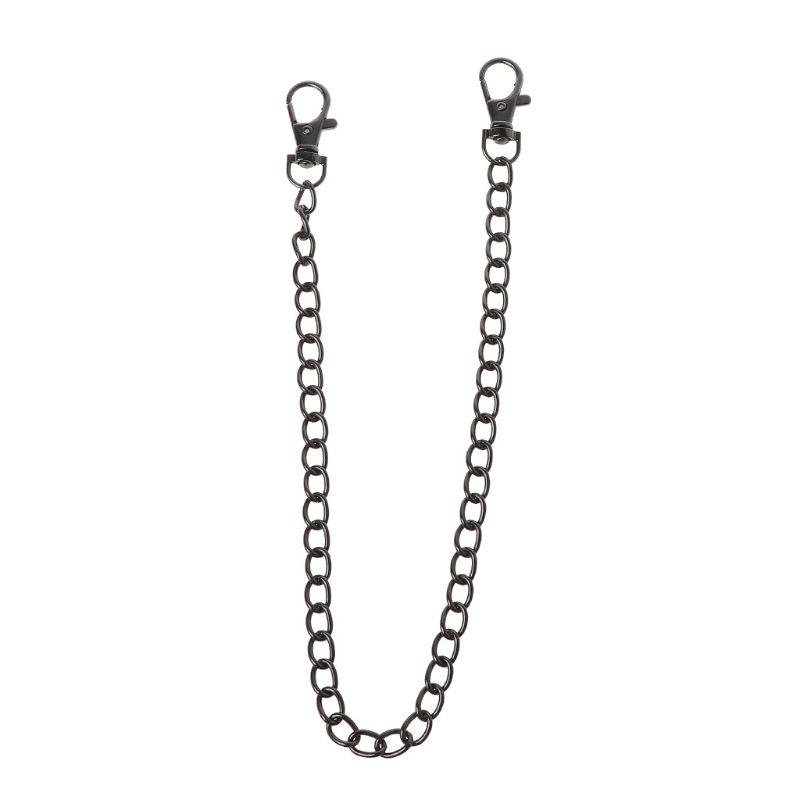 16 Punk-Gürtel-Geldbörsen-Kette, Taillen-Hosen-Kette, Taschenkette mit Schlüsselanhänger. Schmuck 5 gray