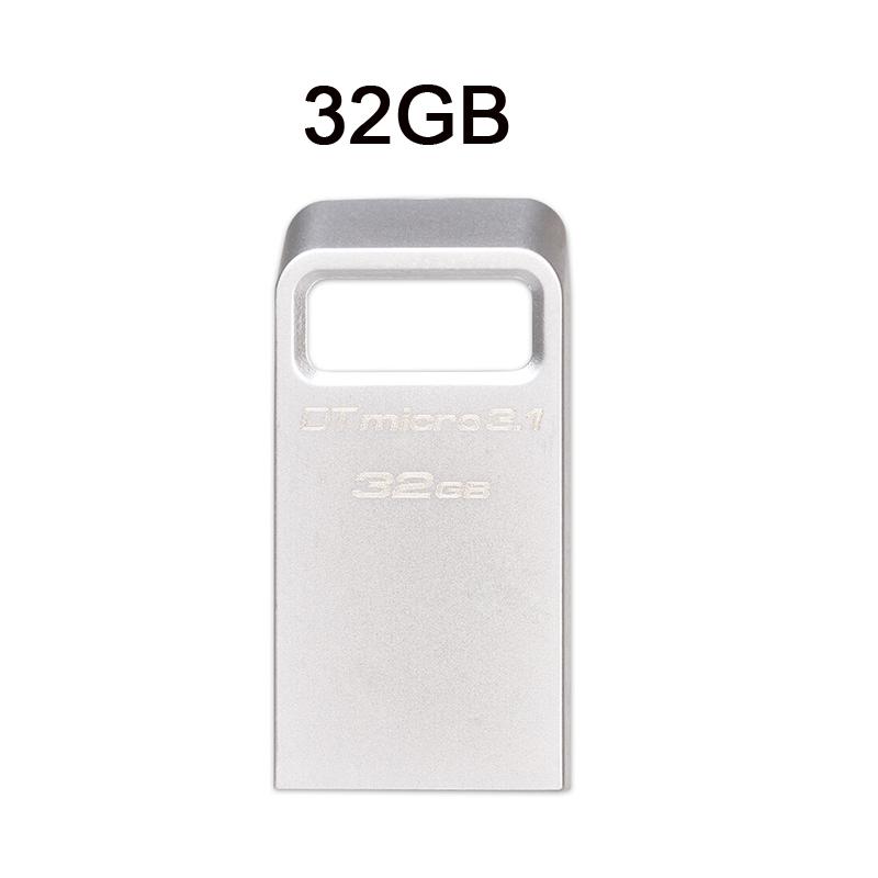 Kingston DataTraveler Micro 3.1 USB-Flash-Laufwerk, ultrakleines, kappenloses Metallgehäuse 32GB silber