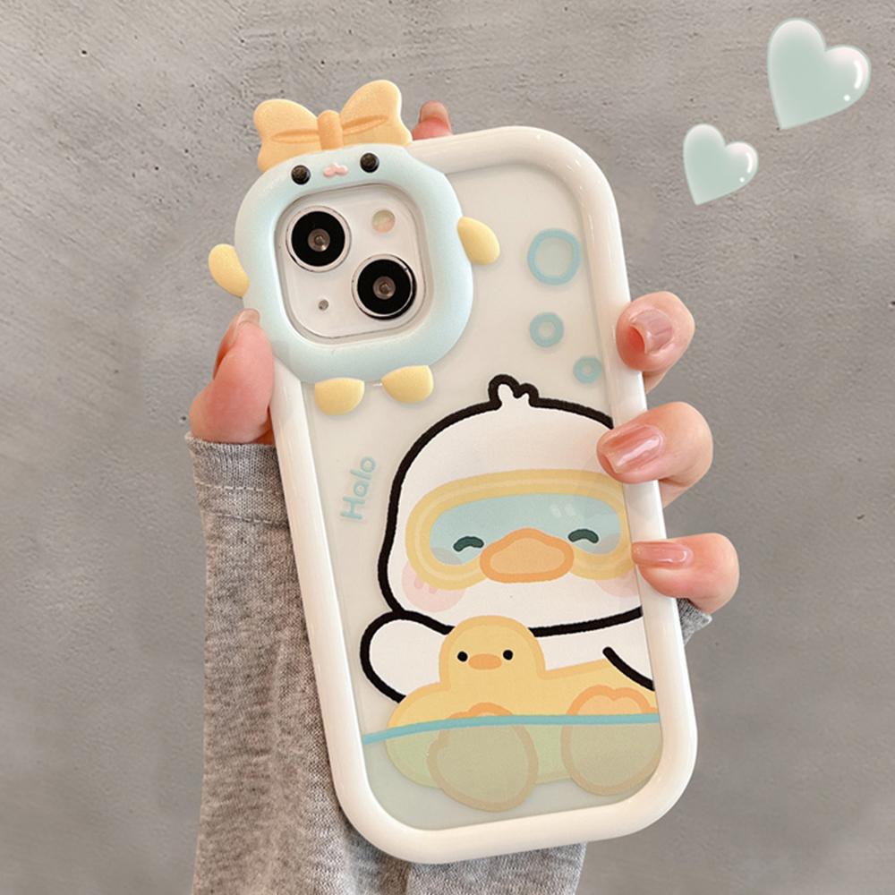 Kleines Monster Weiche Handyhülle Für iPhone 11 Hülle iPhone 15 14 13 12 16 Pro Max 6 7 8 15 Plus XS XR SE Cartoon Gelbe Ente Hülle For iPhone 14Pro Max