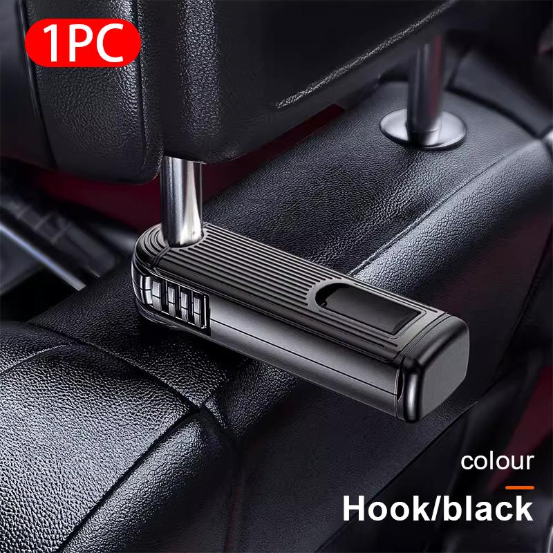 SEAMETAL Autositz-Rückenlehne, versteckter Haken, unsichtbares Auto-Heck-Multifunktions-Handy-Ständer, Innenzubehör 1 piece schwarz