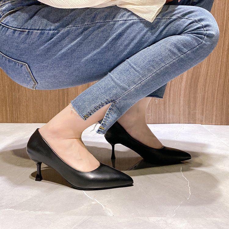 Große Damen High Heels mit spitzer Spitze (Größe 41-43) - Elegante und professionelle Arbeitsschuhe 39 schwarz