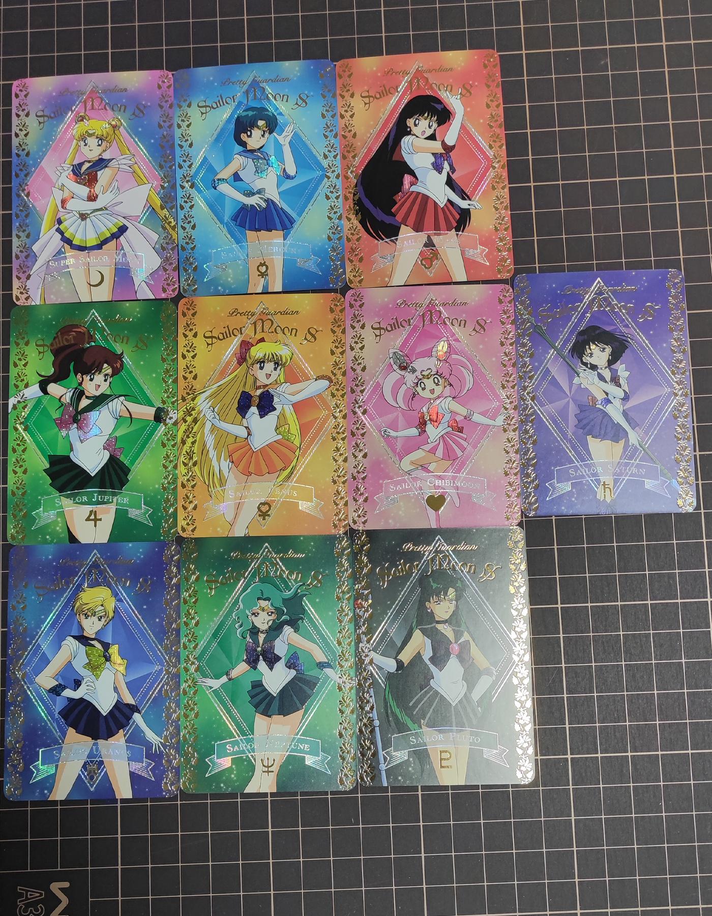 DIY 10er-Set Sailor Moon Gilding Selbstbeherrschung Sammelkarten mit Unterschriften Anime-Cartoon Weihnachtsgeschenk
