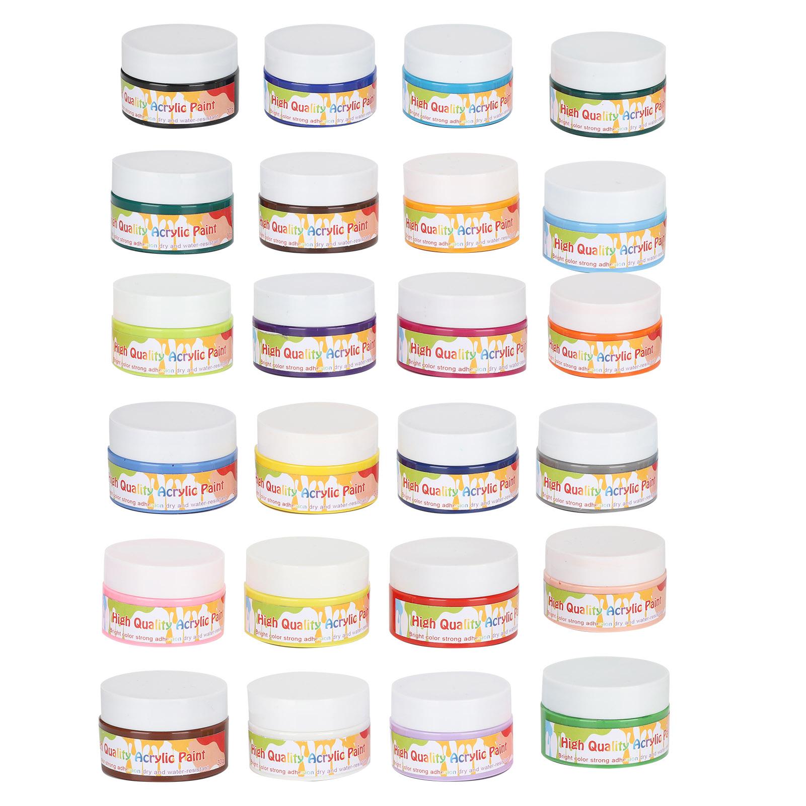 24 Farben Professionelles Acrylfarben-Set DIY Zeichnen Malen Pigment Künstler Wandfarbe
