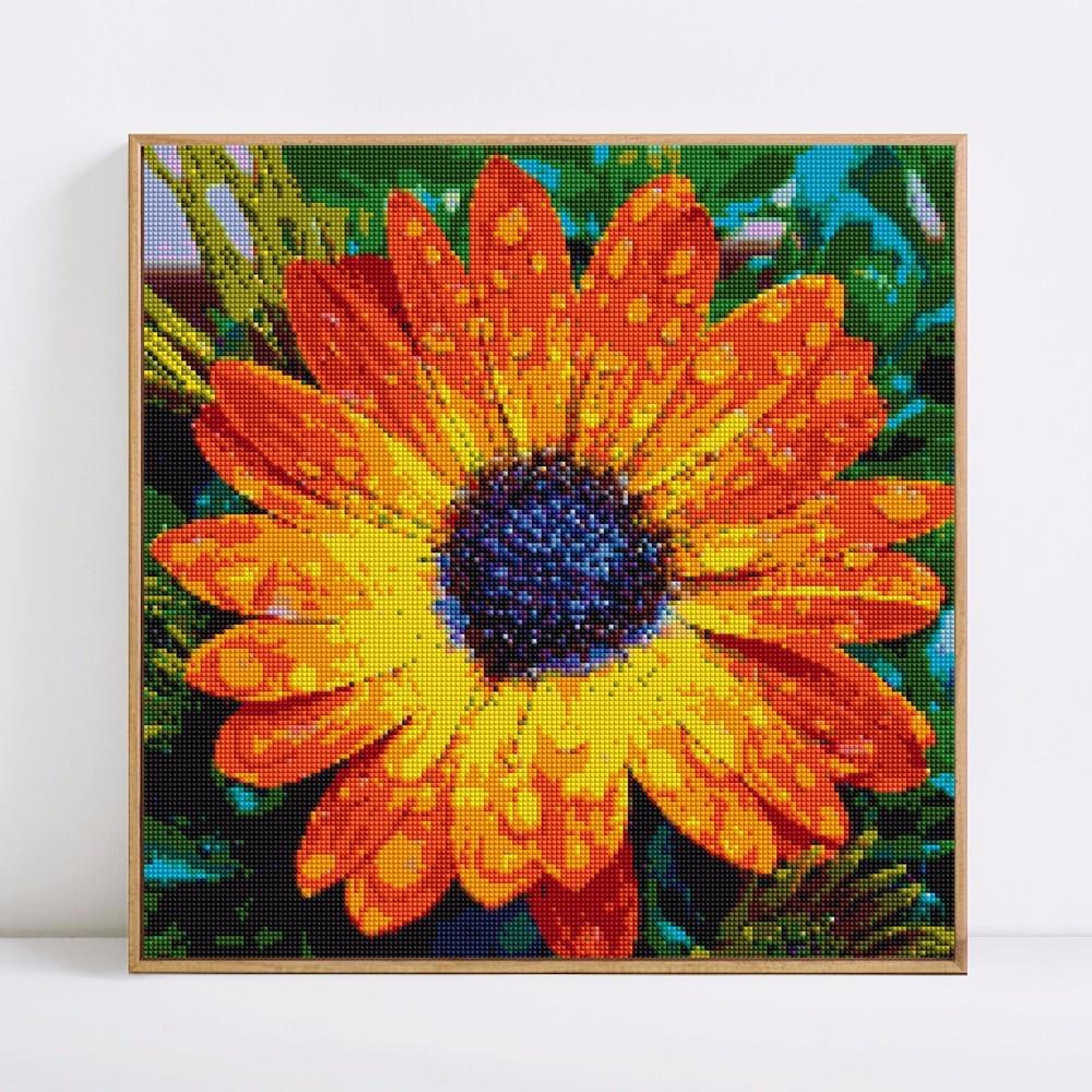 Diamant Stickerei Natur Blumen Diamant Malerei Mit Runden Steinen Blumen Bilder 30x30