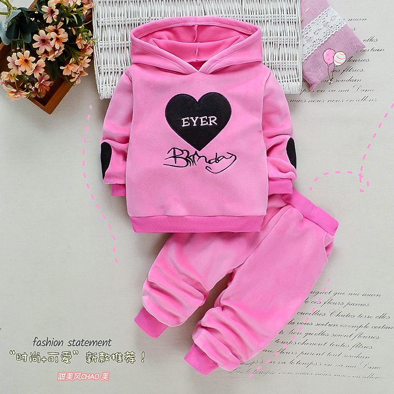 Frühling Herbst Neugeborenen Baby Mädchen Kleidung Set Kinder Trainingsanzug Gedruckt T-shirt + Casual Hosen 2PCS Kinder Kleidung Anzug 80cm orange