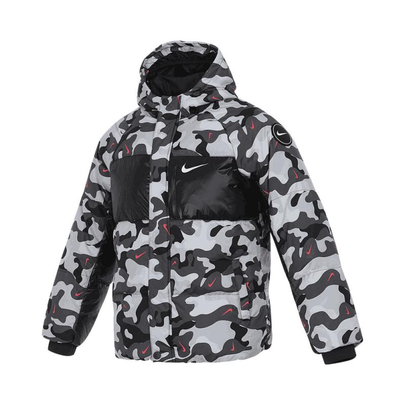 Nike Kapuzen-Daunenjacke Camouflage Kinderjacken HQ7182-084 XL