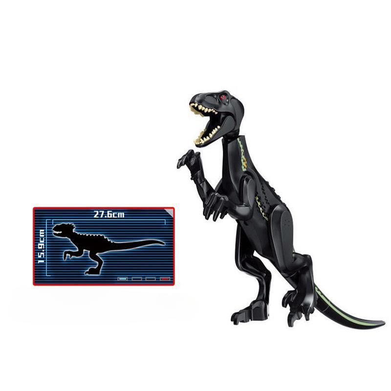 Dinosaurier-Serie Tyrannosaurus Rex Fleischfressender Bulle Drache Schwere Klaue Drache Raptor Bausteine Kinderspielzeug black