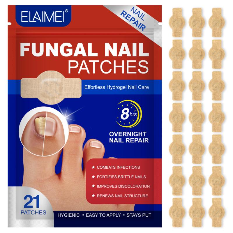 Zehennagelpilz Patch Wasserdichte Nagelreparaturpflaster Nagel Eingewachsen Korrekturaufkleber Verfärbter Beschädigter Nagel Fußpflege Werkzeug 21Patches