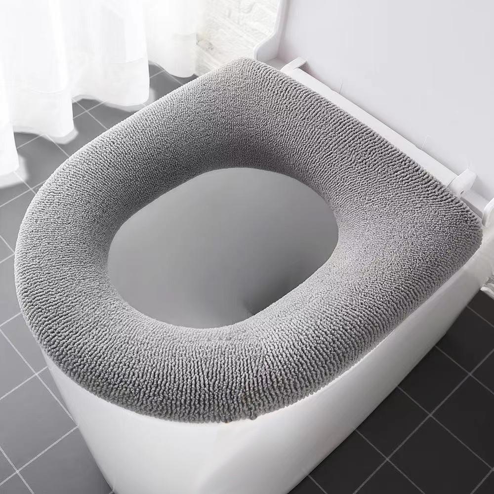 Verdicken Wc Sitz Abdeckung Matte Winter Warme Weiche Waschbar Closes Matte Sitz Fall Wc Deckel Pad Bidet Abdeckung Bad Zubehör grau